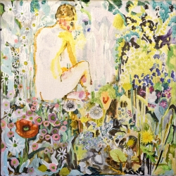 In the garden - £450 - Watercolour on canvas