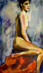 Life painting 2 - SOLD - Watercolour on canvas
