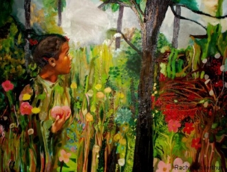 Girl in the garden - SOLD