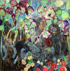 Queen bumblebee in early spring, £700, Pigment and mixed media on canvas (currently available through Scotlandart.com)