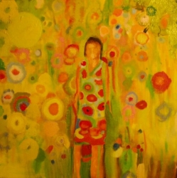 Flower dress - £220 - Oil on canvas - Framed