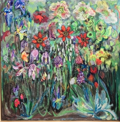 Pollination £700, Pigment and mixed media on canvas (currently available through Scotlandart.com)